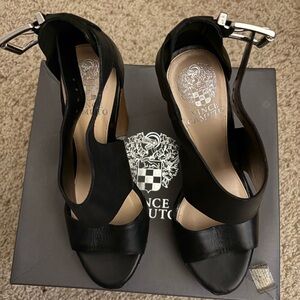 Vince Camuto Black Strappy Heels